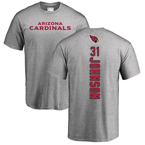 Arizona Cardinals Men Ash David Johnson Backer NFL Football #31 T Shirt